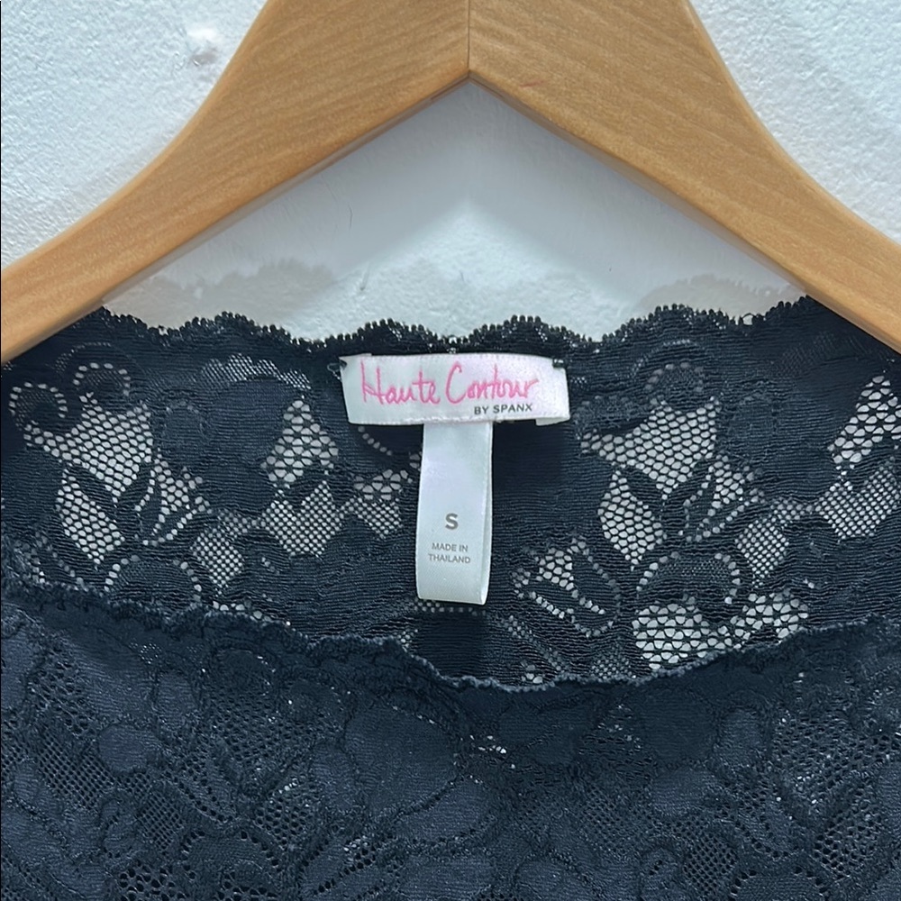 SPANX Black Lace Shapewear with Scalloped Neckline